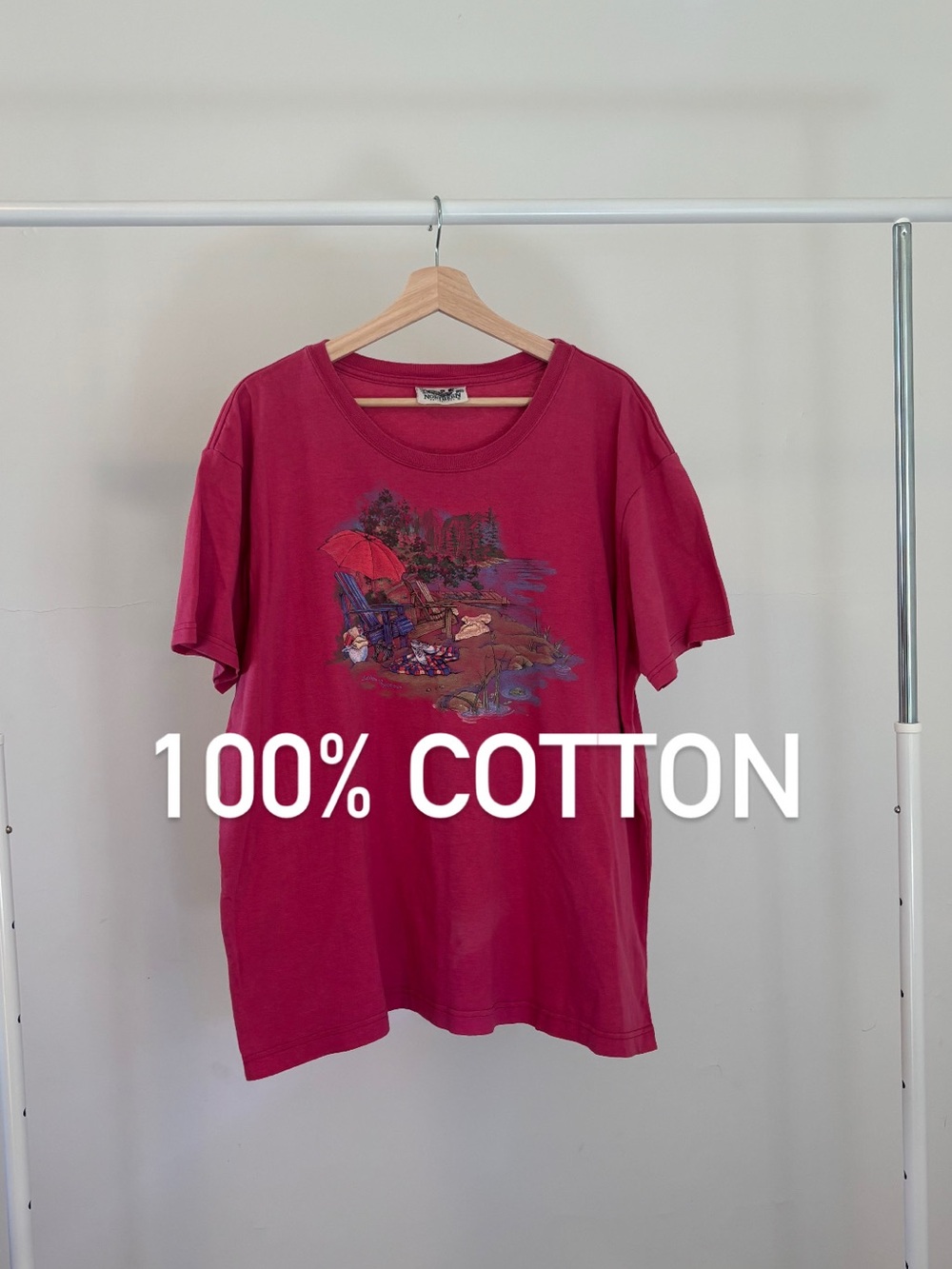 Northern Reflections Vintage Graphic Tee | 100% Cotton | Pink